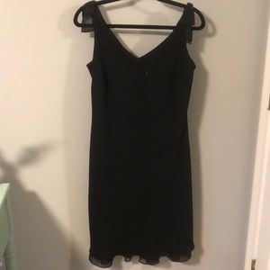 Women’s black midi cocktail dress